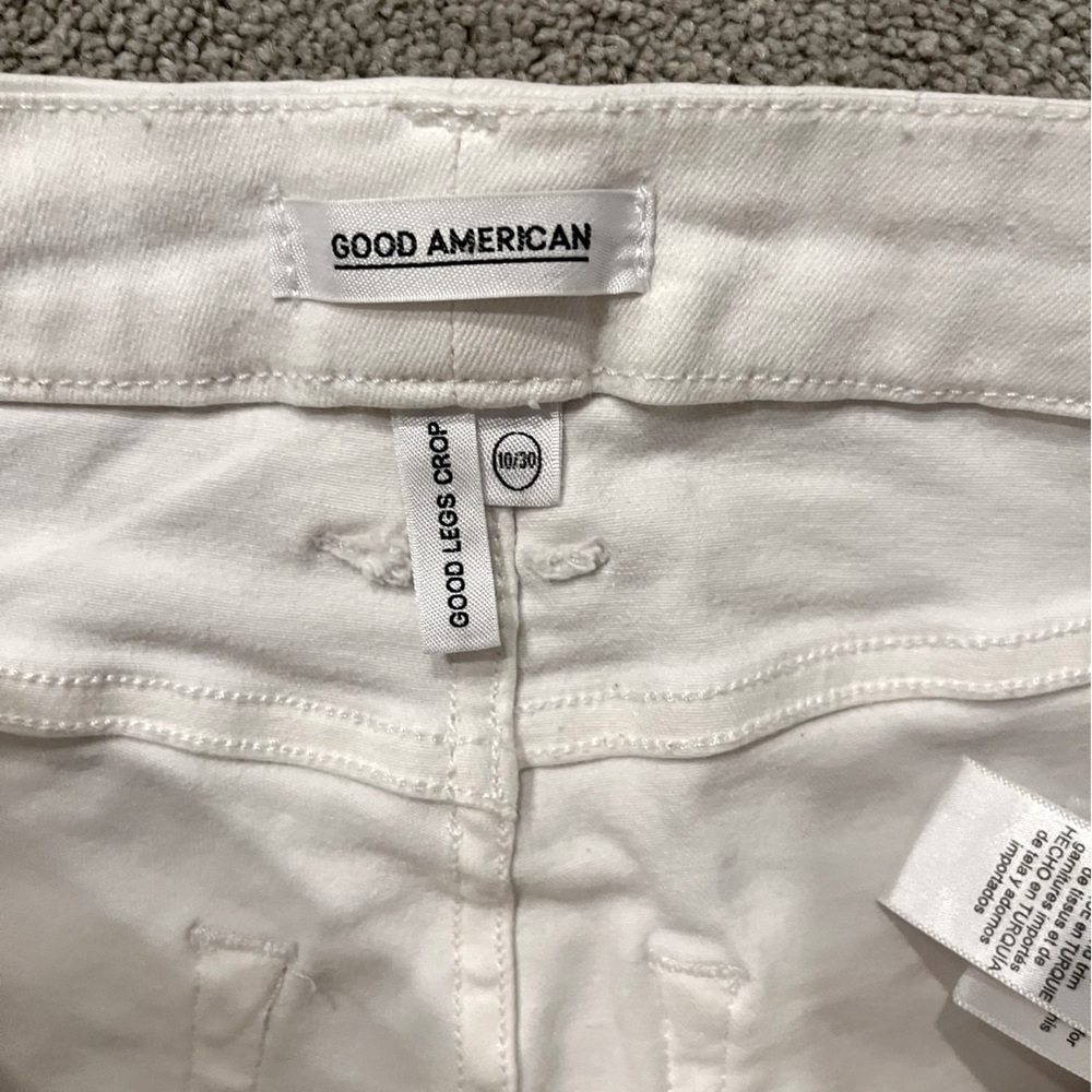 Good American Good Legs Crop White 10 - Picture 5 of 6